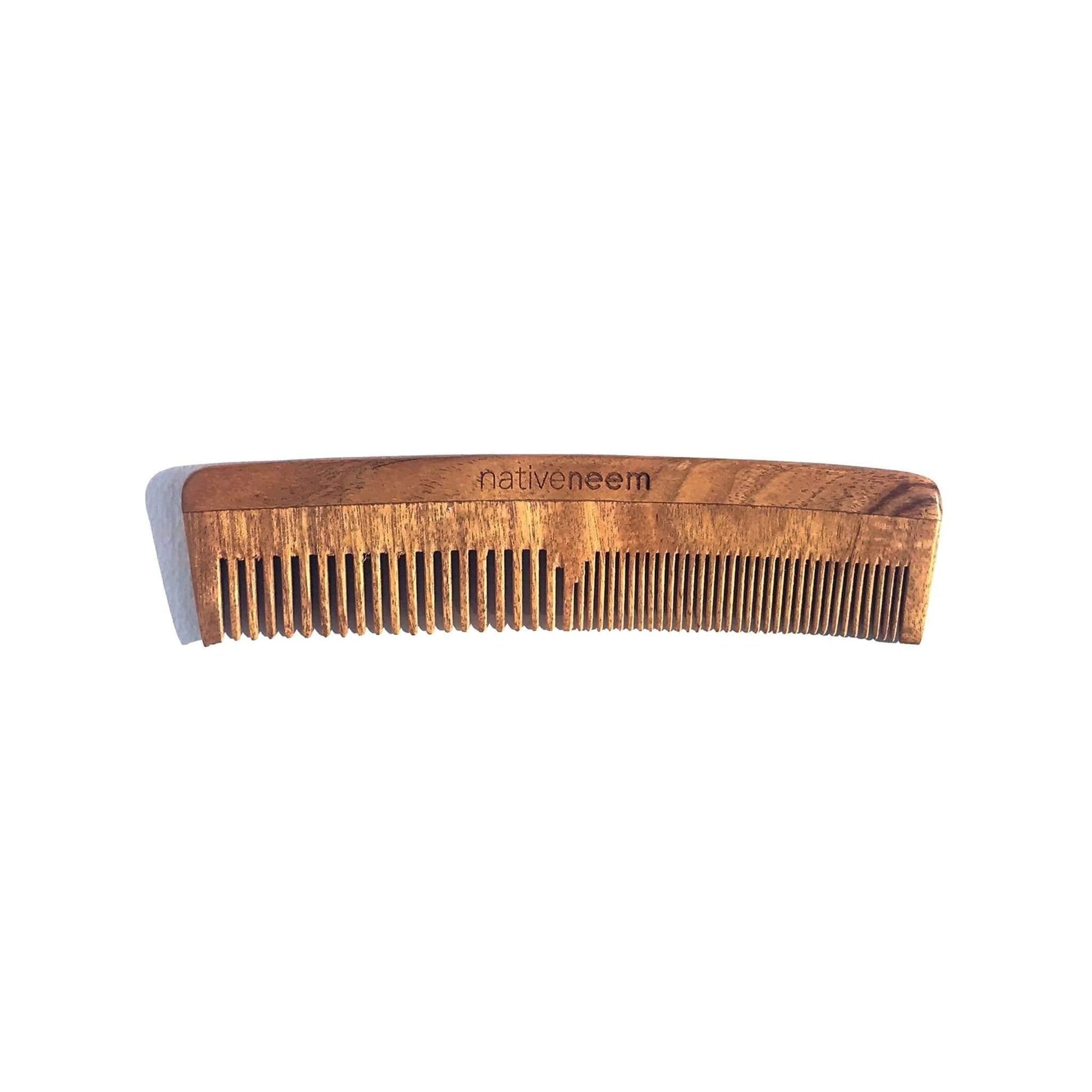 Wooden Neem Comb Wide Tooth - NativeNeem