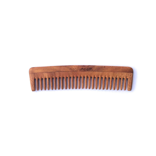 Wooden Neem Comb Wide Tooth - NativeNeem