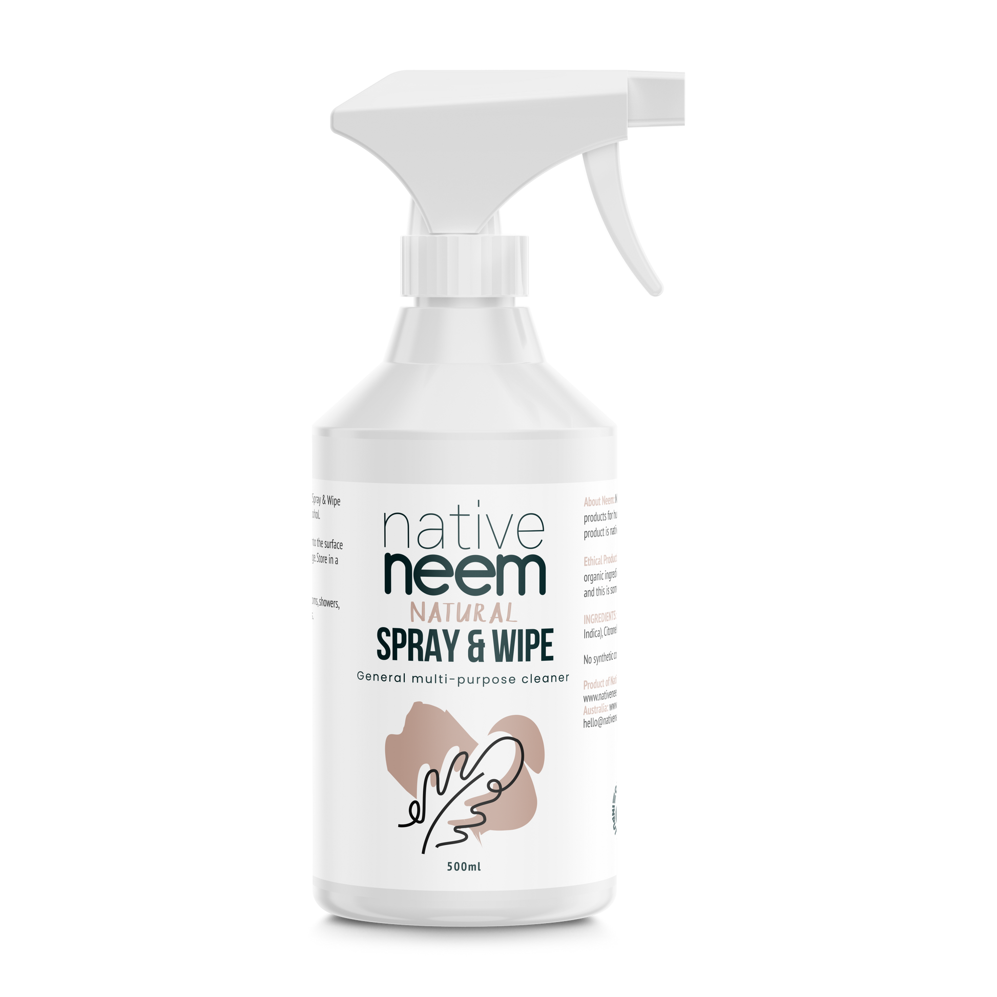Organic Neem Multi-Purpose Spray & Wipe 500ml - NativeNeem